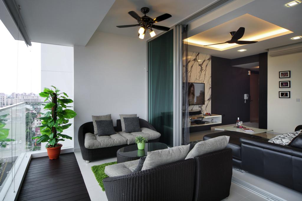Kovan Residence Balcony Interior Design - Vegas Interior Design